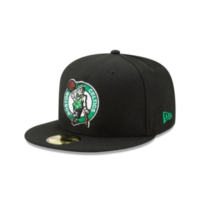 Black Boston Celtics Hat - New Era NBA Team Color 59FIFTY Fitted Caps USA9465830